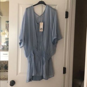 Sofia mini dress in light blue.